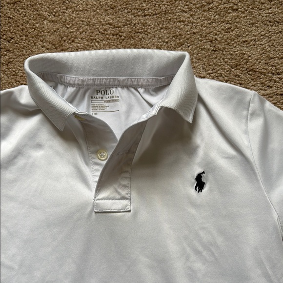 Ralph Lauren Kids White Performance fabric Polo Shirt, size 6 - Picture 2 of 7